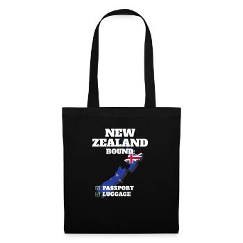 New Zealand Bound Country Travel Kiwi Flag - Tote Bag - black - Front