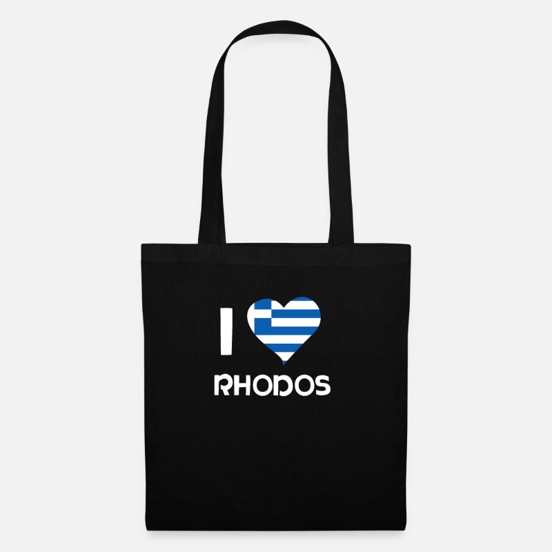 Rhodos - Stoffbeutel - Schwarz