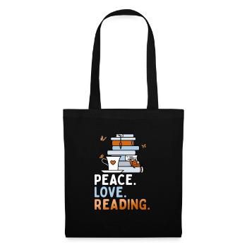Peace Love Reading Book Lover Summer Reading - Sac en tissu - noir - Devant