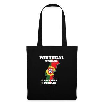 Portugal Bound Country Travel Portuguese Flag - Stoffbeutel - Schwarz - Vorne