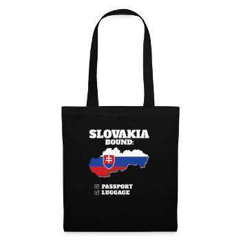 Slovakia Bound Country Travel Slovak Flag - Tote Bag - black - Front