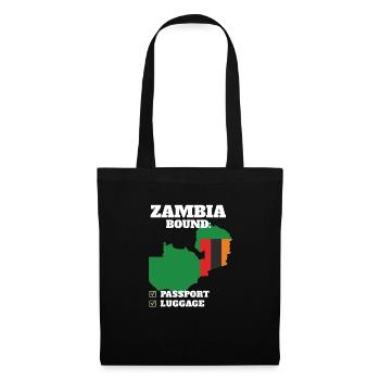 Zambia Bound Country Travel Zambian Flag Vacation - Tote Bag - black - Front