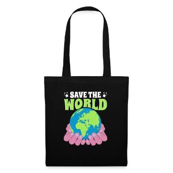 Save the World Naturschutz - Stoffbeutel - Schwarz - Vorne