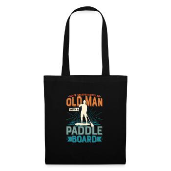 Never Underestimate An Old Man With A Paddle Board - Tote Bag - black - Front