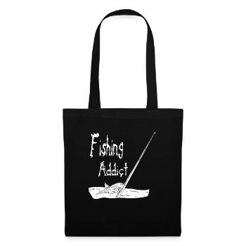 ACCRO À LA PÊCHE - Sac en tissu - noir - Devant