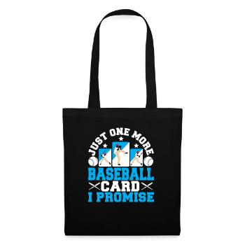 Collector Trader drôle juste une carte de baseball de plus - Sac en tissu - noir - Devant