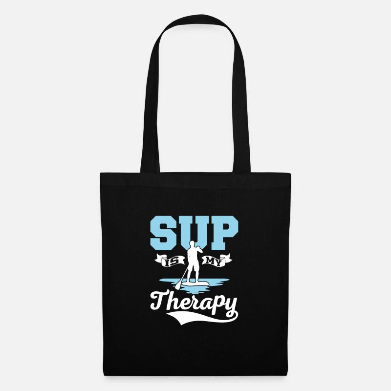 SUP Is My Therapy Stand Up Paddle Board - Stoffbeutel - Schwarz
