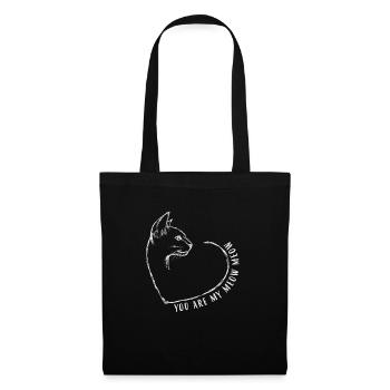 Tu es mon miaou miaou miaou Saint-Valentin - Sac en tissu - noir - Devant