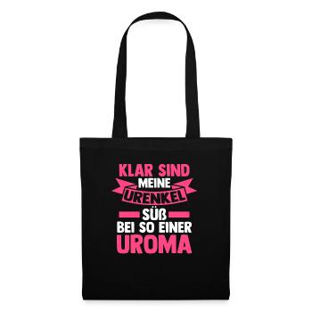 Urgroßmutter Uroma - Stoffbeutel - Schwarz - Vorne