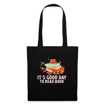 C’est une bonne journée pour lire des livres Lecture Livre de citation - Sac en tissu - noir - Devant