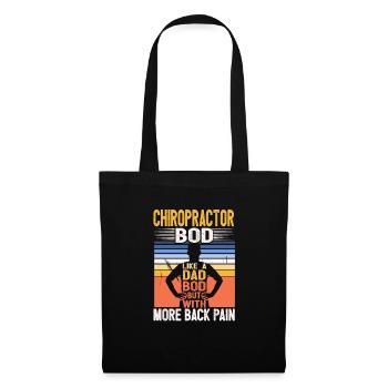 Chiropractor Bod Like A Dad Bod Funny Chiro - Tote Bag - black - Front