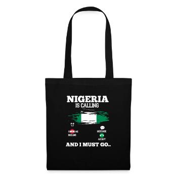Nigéria - Sac en tissu - noir - Devant