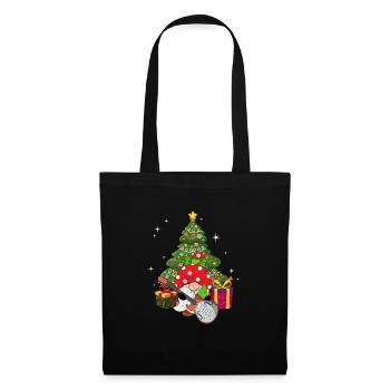 Guitariste Basse Gnome Funny Christmas Tree - Sac en tissu - noir - Devant