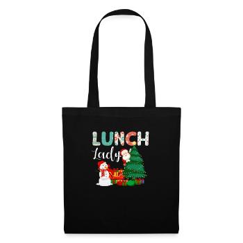 Lunch Lady Funny Christmas Tree Christmas - Tote Bag - black - Front