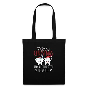 Joyeux Noël Que toutes vos dents soient blanches - Sac en tissu - noir - Devant