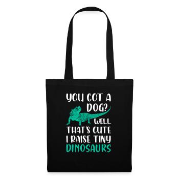 Eh bien c’est mignon j’élève de minuscules dinosaures lézard lov - Sac en tissu - noir - Devant