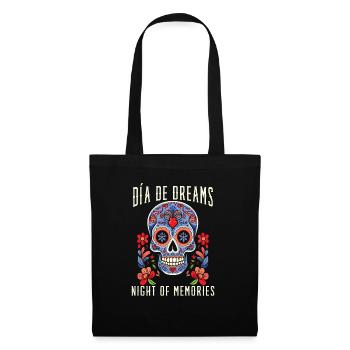 Dia de los Muertos Sugar Skull Mexikanischer Feiertag - Stoffbeutel - Schwarz - Vorne