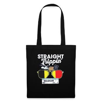 Straight Trippin' Belgium Vacation Tour Travel - Sac en tissu - noir - Devant