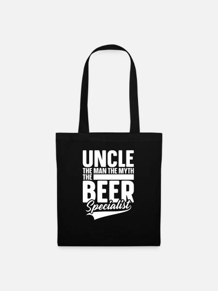 Bier Bierliebhaber Onkel - Stoffbeutel - Schwarz