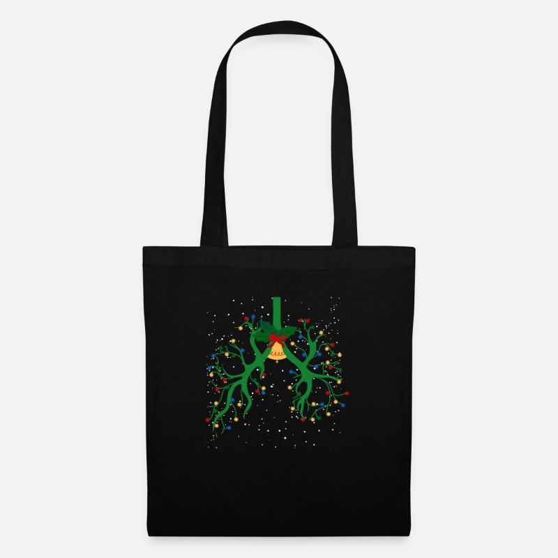 Beatmungstherapie Lunge Christmas String Light - Stoffbeutel - Schwarz
