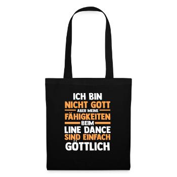 Line Dance Tänzer - Stoffbeutel - Schwarz - Vorne