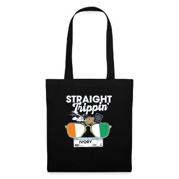 Straight Trippin' Ivory Vacation Tour Travel Trip - Stoffbeutel - Schwarz - Vorne