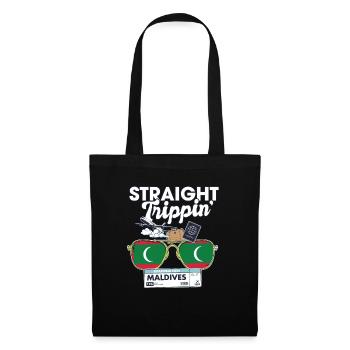 Straight Trippin' Maldives Vacation Tour Travel - Stoffbeutel - Schwarz - Vorne
