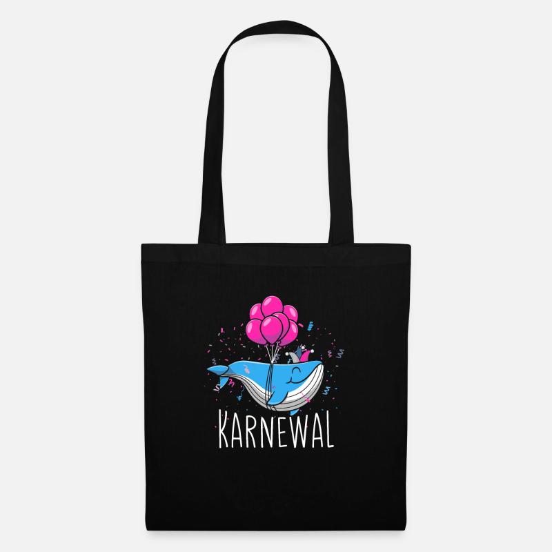 Karnewal Fasching Wal - Stoffbeutel - Schwarz