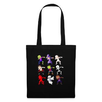 Dabbing Halloween Skeleton Zombie Pumpkin Mummy - Tote Bag - black - Front