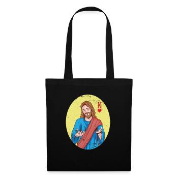 L’équipe Jésus-Christ est le Roi de Cœur Chrétien - Sac en tissu - noir - Devant