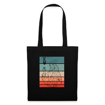 Jésus-Christ est Roi De Cœur Religieux Chrétien - Sac en tissu - noir - Devant