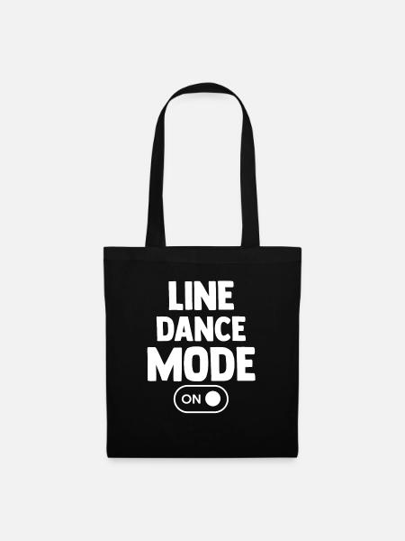 Line Dance Tänzer - Stoffbeutel - Schwarz