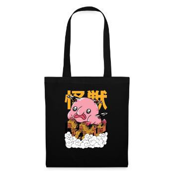 Blobfish Kawaii Blob Fish Japanische Ästhetische Kunst - Stoffbeutel - Schwarz - Vorne