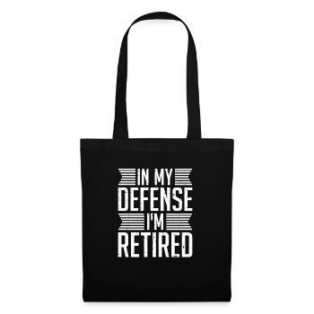 Pensioner Pension Funny - Tote Bag - black - Front