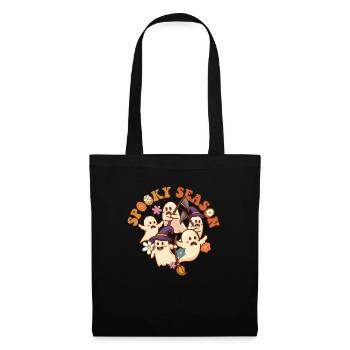 Halloween Spooky Season Boo Ghost Grim Reaper - Stoffbeutel - Schwarz - Vorne