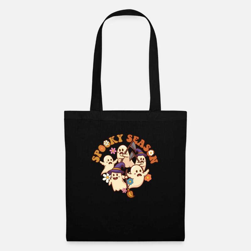 Halloween Spooky Season Boo Ghost Grim Reaper - Stoffbeutel - Schwarz