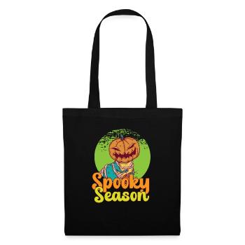 Lazy Halloween Spooky Season Jack O Lantern Scary - Stoffbeutel - Schwarz - Vorne