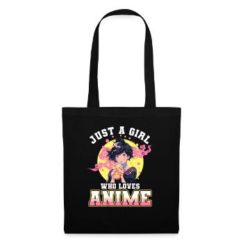 Just a girl who loves Anime - Tote Bag - black - Front