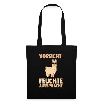 Alpaka - Stoffbeutel - Schwarz - Vorne