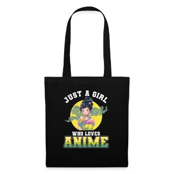 Just a girl who loves Anime - Tote Bag - black - Front
