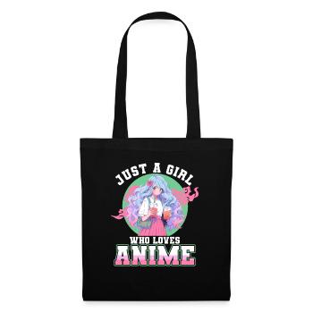 Just a girl who loves Anime - Tote Bag - black - Front