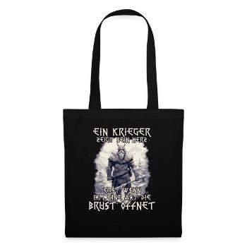 Ragnar Legendärer Krieger Wikinger Nordisch - Stoffbeutel - Schwarz - Vorne