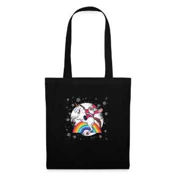 Christmas Cute Santa Claus Riding - Tote Bag - black - Front
