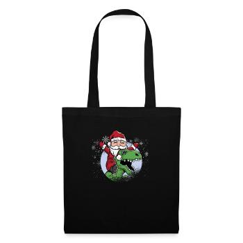 Dinosaur T Rex Christmas Santa Claus - Tote Bag - black - Front