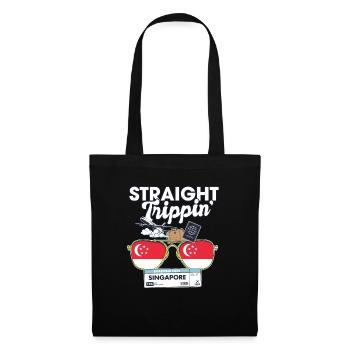 Straight Trippin' Singapour Vacation Tour Voyage - Sac en tissu - noir - Devant