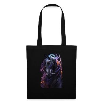 Abstract Horse Head Rider Love Horses Equestrian - Sac en tissu - noir - Devant