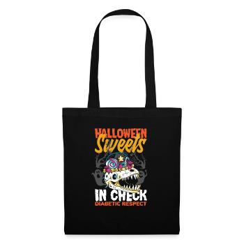 Bonbons d’Halloween en contrôle Respect diabétique - Sac en tissu - noir - Devant