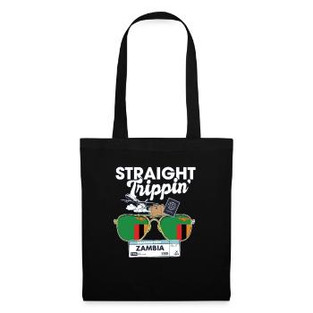 Straight Trippin' Zambia Vacation Tour Travel - Stoffbeutel - Schwarz - Vorne
