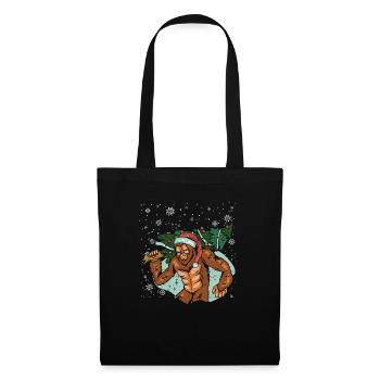 Bigfoot Wear Christmas Tree Lights Xmas - Tote Bag - black - Front