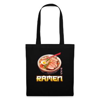Nouilles Ramen d’anime - Sac en tissu - noir - Devant